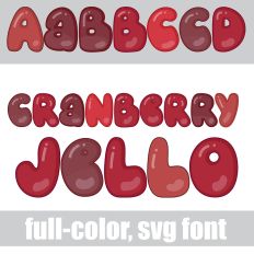 Cranberry Jello Color Font