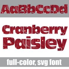 Cranberry Paisley Color font