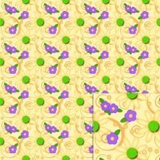 Cream Spring Daisies Digital Pattern 