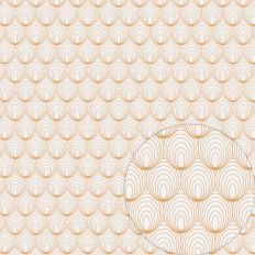 CREAM DOWNWARDS SCALLOPS ELEGANT ART DECO - RABEA