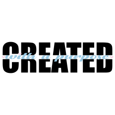 Created with a Purpose - Christian Inspirational Word Art