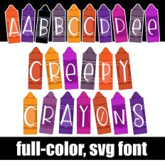 Creepy Crayons Color Font