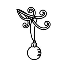 Christmas Ornament with swirls