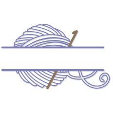 Split Ball of Yarn and Crochet Hook for Personalizing