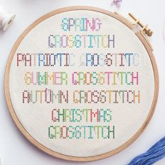 Cross Stitch Color Font Bundle