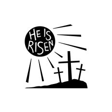 cross he is risen