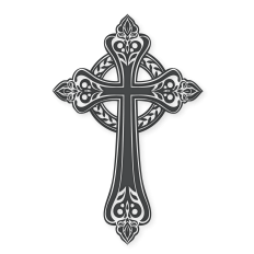Cross - trefoil cross with ring