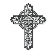Cross - flourished cross with ring