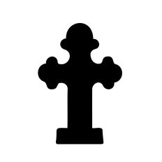 Gothic Tombstone Cross Silhouette