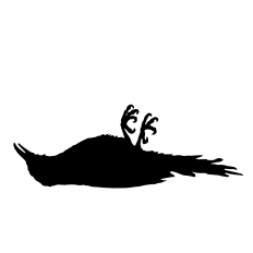 Dead Raven Crow Silhouette