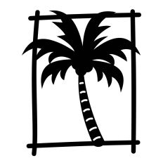 Framed Palm Tree