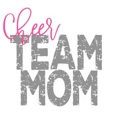 Cheer Team Mom Distressed Layered