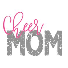 Cheer Mom Distressed Layered