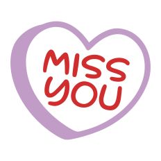 Miss You Candy Heart