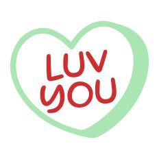 Luv You Candy Heart