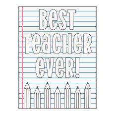 Best Teacher Ever Sketch Card Panel