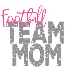 Football Team Mom Distressed Layered