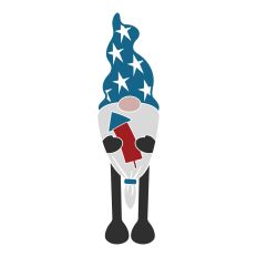 Patriotic Gnome with Firework