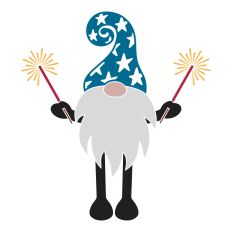 Patriotic Gnome with Sparklers