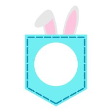 Bunny Ears Monogram Pocket Design
