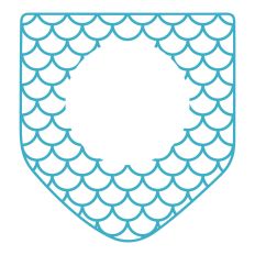 Mermaid Scales Monogram Pocket Design