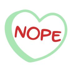Nope Candy Heart