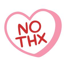 No Thx Candy Heart