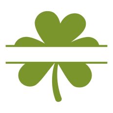 St. Patrick's Day Monogram Split Shamrock