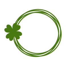 St. Patrick's Day Monogram 4 leaf Clover