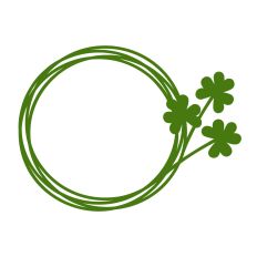 St. Patrick's Day Monogram Shamrocks