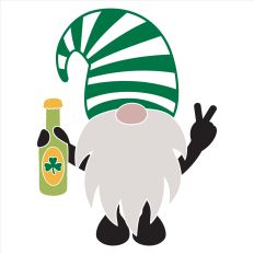 St Patrick's Day Gnome with Beer Bottle