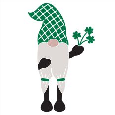 St Patrick's Day Gnome with Shamrocks