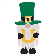 St Patrick's Day Gnome with Horseshoe