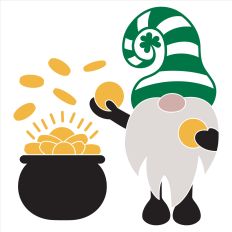 St Patrick's Day Gnome with Pot of Gold