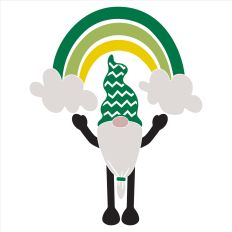 St Patrick's Day Gnome with Rainbow