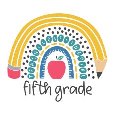 Boho Rainbow Fifth Grade
