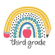 Boho Rainbow Third Grade