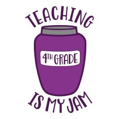 Teaching 4th Grade is My Jam layered