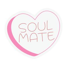 Soul Mate Candy Heart Sketch Design
