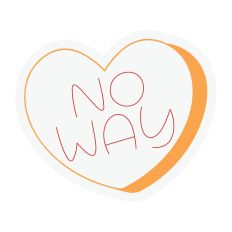 No Way Candy Heart Sketch Design