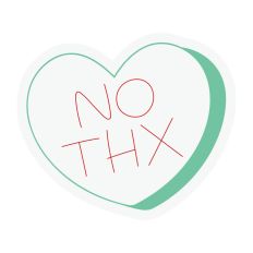 No Thx Candy Heart Sketch Design