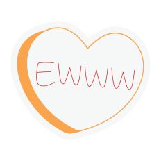 Ewww Candy Heart Sketch Design