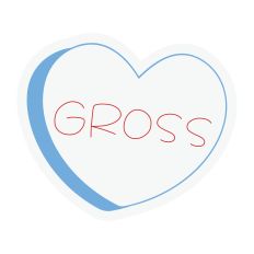 Gross Candy Heart Sketch Design