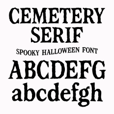 BFC Cemetery Serif Textured Spooky Halloween Serif