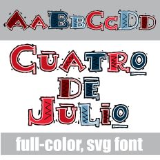 Cuatro De Julio Color Font