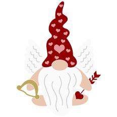 Cupid Gnome Valentines Day SVG
