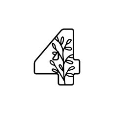 4 Monogram with Flowers and Leaves