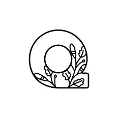 Q Monogram with Flowers and Leaves