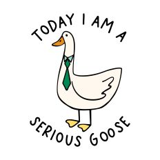 Today I Am A Serious Goose