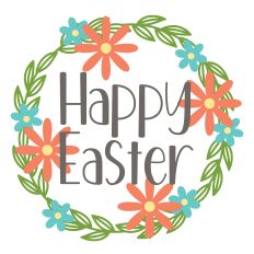 Happy Easter Wreath 